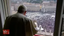 Papa Francisco en el rezo del Ángelus este 23 de octubre. Crédito: Captura de video / Vatican Media.