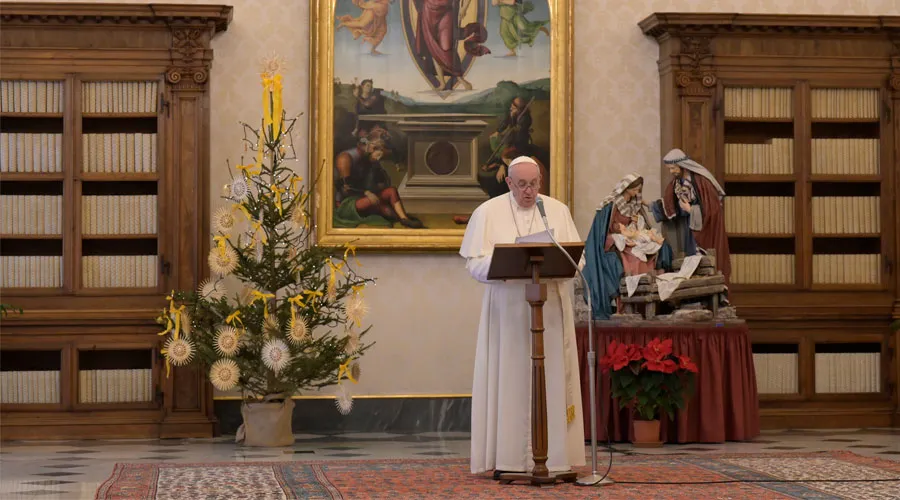 El Papa Francisco presidió el Ángelus desde el Palacio Apostólico. Foto: Vatican Media