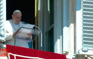 El Papa Francisco en el u00c1ngelus de este domingo. Cru00e9dito: Youtube / Captura de video Vatican Media 