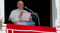 El Papa Francisco durante el rezo del u00c1ngelus. Foto: Vatican Media