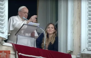 Papa Francisco en el rezo del u00c1ngelus este 23 de octubre. Cru00e9dito: Captura de video / Vatican Media. 