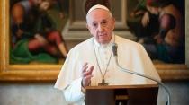 El Papa Francisco durante el rezo del u00c1ngelus. Foto: Vatican Media