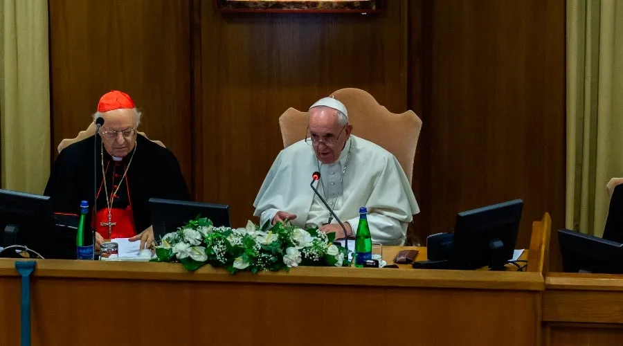 El Papa Francisco abre la primera sesión del Sínodo. Foto: Daniel Ibáñez / ACI Prensa?w=200&h=150