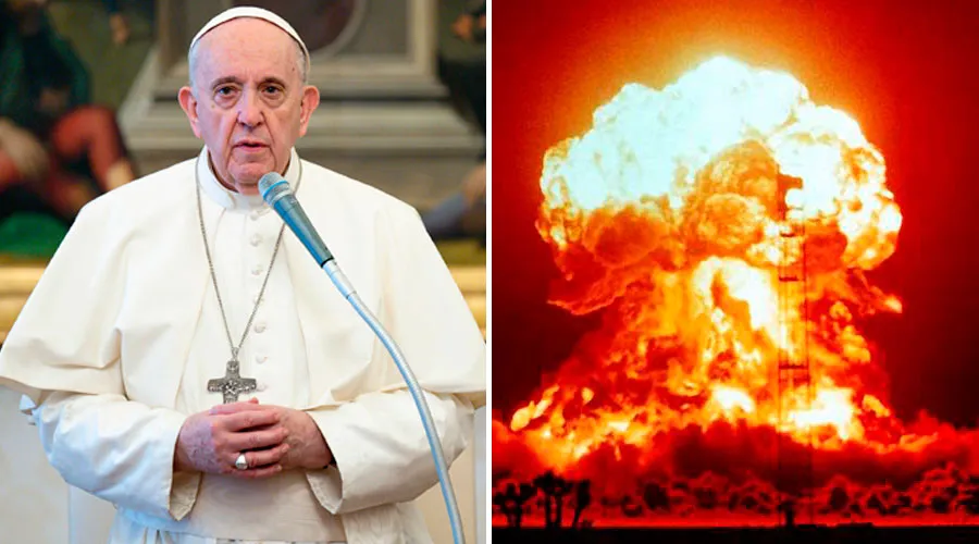 El Papa pide un mundo sin armas nucleares cuando entre en vigor el Tratado de Prohibición