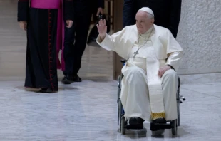 Papa Francisco en la Audiencia General. Cru00e9dito: Daniel Ibu00e1u00f1ez / ACI Prensa. 
