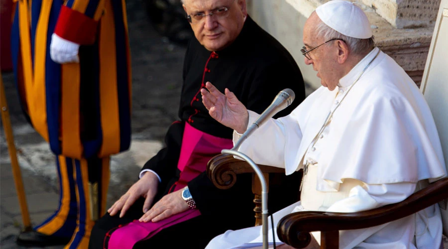 El Papa Francisco durante la Audiencia General. Foto: Vatican Media?w=200&h=150