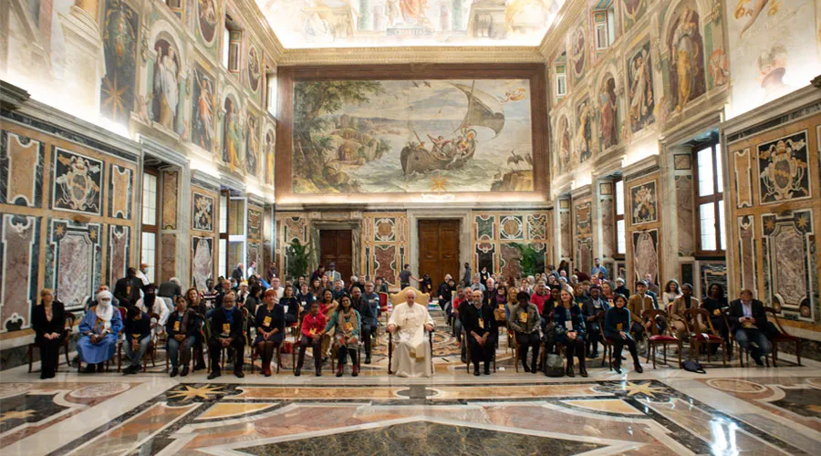 El Papa Francisco durante la audiencia. Foto: Vatican Media