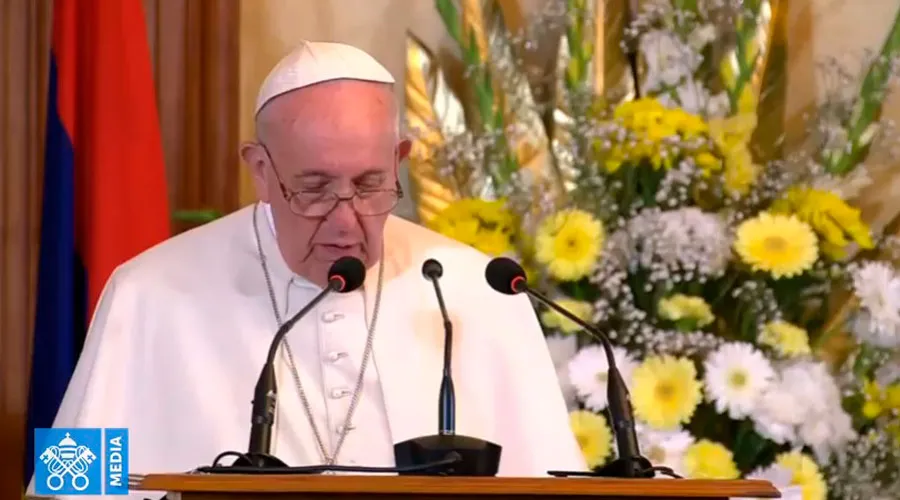 El Papa Francisco pronuncia su discurso. Foto: Captura Youtube?w=200&h=150
