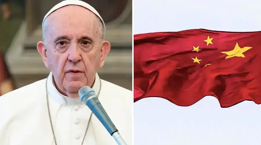 El Papa Francisco y bandera china. Foto: Vatican Media / Unsplash?w=200&h=150