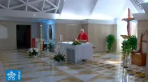 La Misa celebrada en Casa Santa Marta por el Papa. Foto: Captura de Youtube