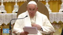 Papa Francisco en la Catedral de Notre-Dame en Québec, este 28 de julio. Crédito: Captura de video / Vatican Media.