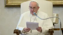 El Papa Francisco expone su catequesis. Foto: Vatican Media