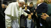 El Papa Francisco durante su visita a la Ciudadela de la Caridad. Crédito: Vatican Media