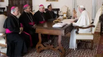Audiencia de obispos del Consejo de Presidencia de la CEM con el Papa Francisco en el Vaticano. Foto: Vatican Media.