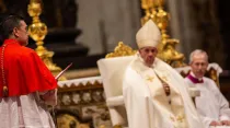 El Papa Francisco durante el Consistorio. Foto: Daniel Ibáñez / ACI Prensa