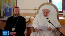 El Papa Francisco pronuncia su discurso. Foto: Captura Youtube