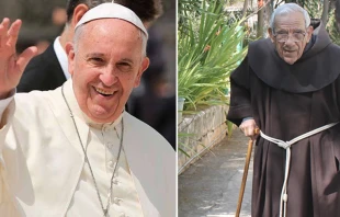 Papa Francisco. Foto: Daniel Ibu00e1u00f1ez. P. Dionisio Mintoff OFM. Foto: Mercedes De La Torre / ACI Prensa 