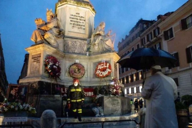 El Papa no realizará homenaje público a la Inmaculada para evitar contagios de COVID-19