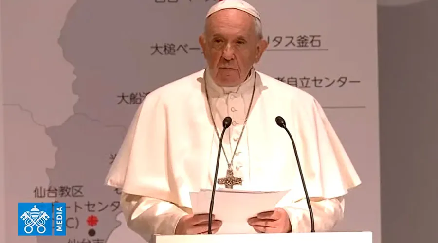 El Papa Francisco en Japón. Crédito: Vatican Media (captura de pantalla)?w=200&h=150