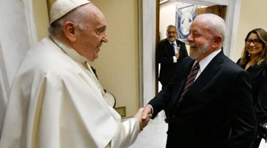 El Papa Francisco recibió hoy al presidente brasileño Luiz Inácio Lula da Silva. Crédito: Vatican Media.?w=200&h=150