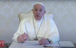 Papa Francisco en videomensaje por clausura del Año Mariano Nacional en Argentina. Crédito: Captura de video / Vatican News. null