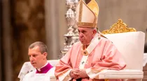 El Papa Francisco durante la Misa. Foto: Daniel Ibáñez / ACI Prensa