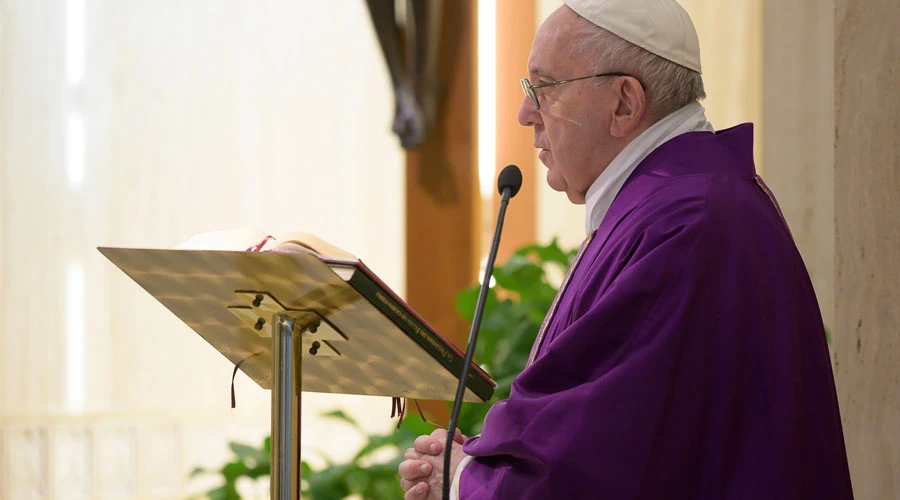 El Papa Francisco durante la Misa. Foto: Vatican Media