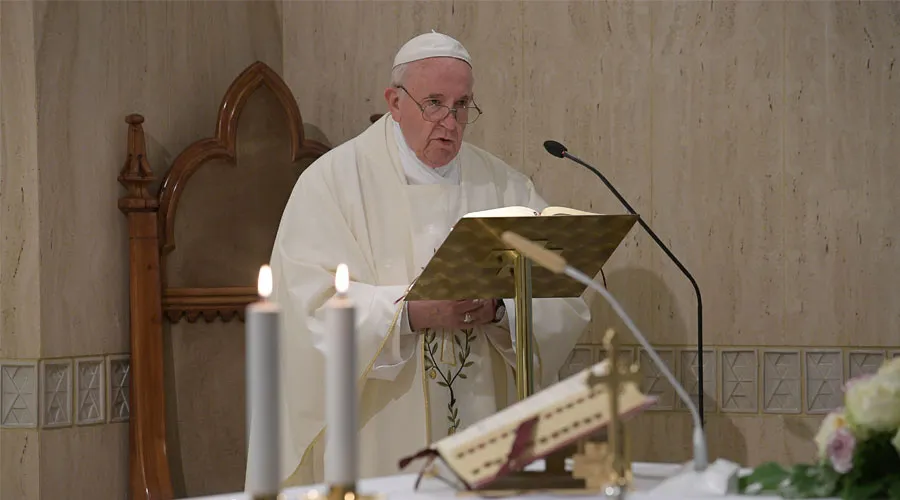 El Papa Francisco durante la Misa celebrada en Casa Santa Marta. Foto: Vatican Media?w=200&h=150