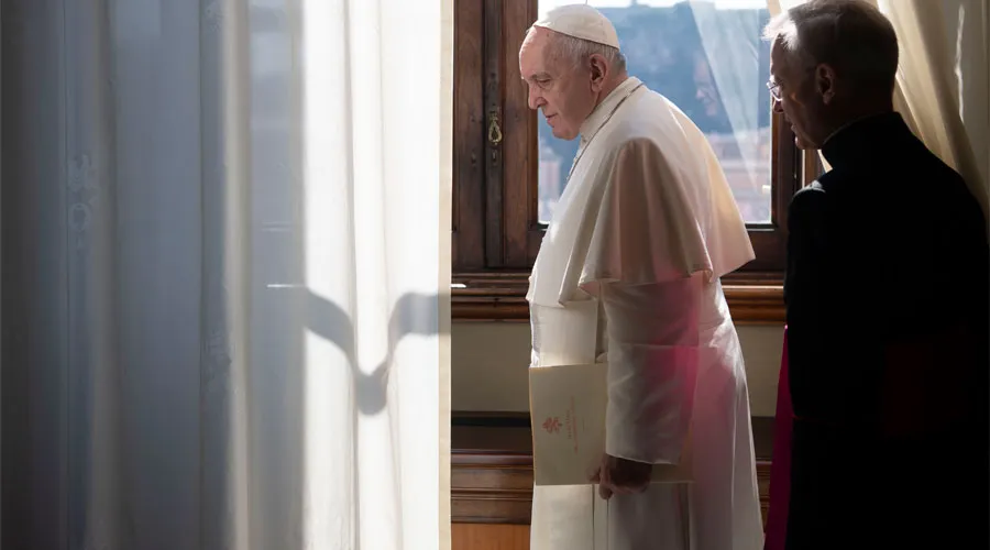 El Papa Francisco en el Palacio Apostólico. Foto: Vatican Media