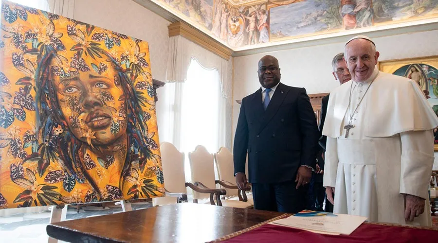 El Papa con el presidente de la República Democrática del Congo. Foto: Vatican Media?w=200&h=150