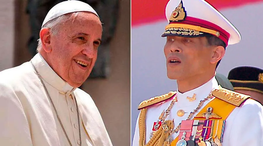 El Papa Francisco y el rey de Tailandia, Rama X. Créditos: Daniel Ibáñez (ACI) - Amrufm (Wikipedia - CC BY 2.0)?w=200&h=150