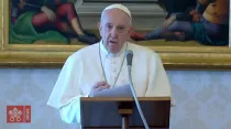 Papa Francisco en el rezo del Regina Coeli este 3 de mayo. Crédito: Captura de video / Vatican Media.