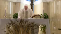 El Papa Francisco durante la Misa. Foto: Vatican Media
