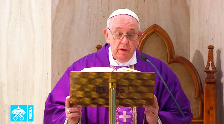 El Papa durante la Misa. Foto: Captura Youtube