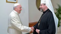 El Papa recibe al Arzobispo Mayor Su Beatitud Sviatoslav Shevchuk. Foto: Iglesia Greco Católica de Ucrania