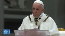 Papa Francisco en Vigilia Pascual 2019. Foto: Captura de video / Vatican Media.