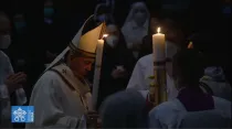 Papa Francisco en Vigilia Pascual 2021. Crédito: Captura de video / Vatican Media.