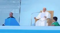 El Papa Francisco en la fiesta de acogida de los jóvenes en la JMJ Lisboa 2023