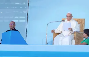 El Papa Francisco en la fiesta de acogida de los jóvenes en la JMJ Lisboa 2023 