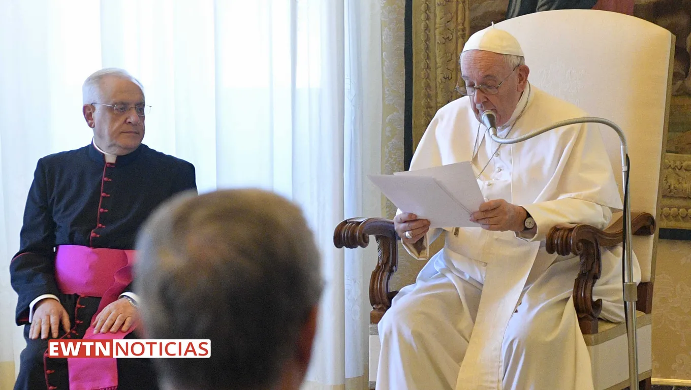 Papa Francisco en audiencia. Crédito: EWTN Noticias