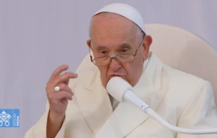 Papa Francisco en encuentro con ju00f3venes en Canadu00e1. Cru00e9dito: Captura de video / Vatican Media. 