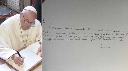 Este es el mensaje que escribió el Papa en museo de víctimas del comunismo en Lituania