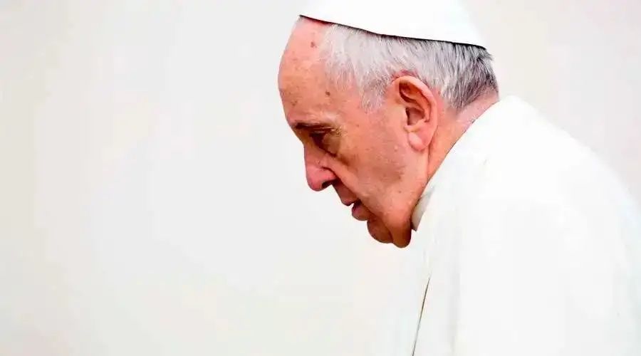 Pope Francis prays for the victims
