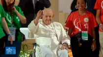 El Papa Francisco en la vigilia con los jóvenes de la JMJ Lisboa 2023. Crédito: Youtube Vatican Media