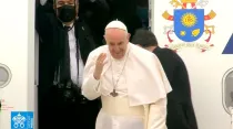 El Papa Francisco se despide de Chipre y parte hacia Grecia. Crédito: Vatican Media (captura de video)