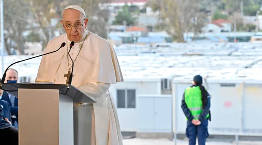 Discurso del Papa Francisco a los refugiados del campo de Mitilene en Grecia