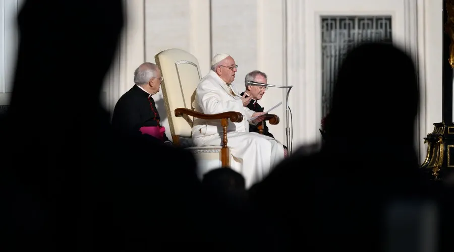 El Papa Francisco en la Audiencia General de este miércoles. Crédito: Vatican Media