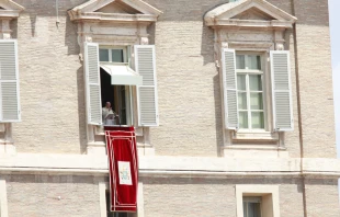 El Papa durante el u00c1ngelus. Foto: Daniel Ibu00e1u00f1ez / ACI Prensa 