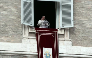 El Papa reza el u00c1ngelus. Foto: Alexey Gotovsky / ACI Prensa 