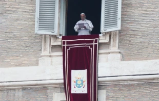 El Papa durante el u00c1ngelus. Foto: Lucu00eda Ballester / ACI Prensa 